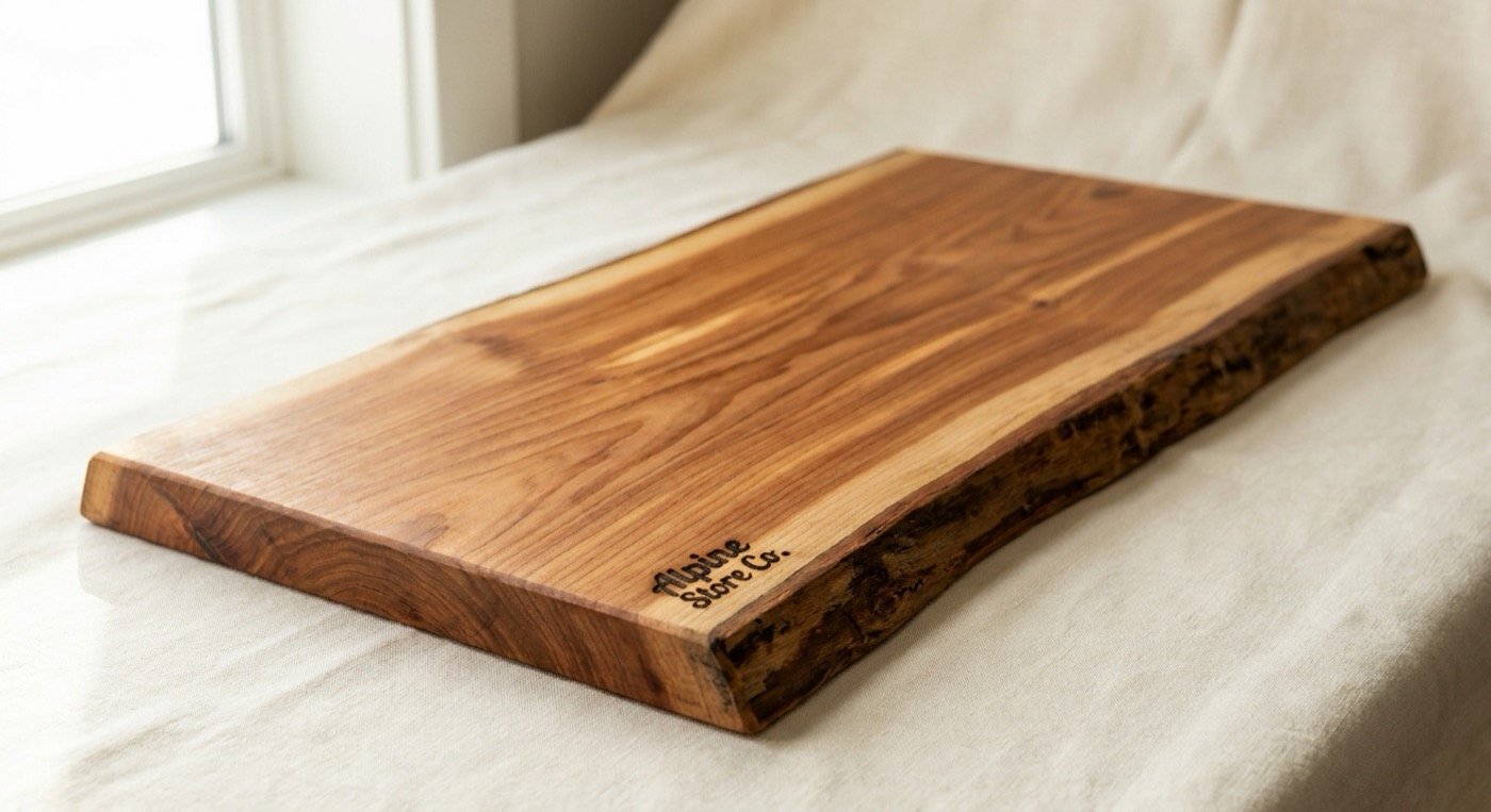 Cedar wood serving board for dining and entertaining